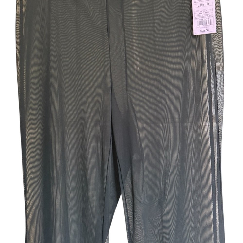 Black Sheer coverup pants size L - Picture 4 of 4